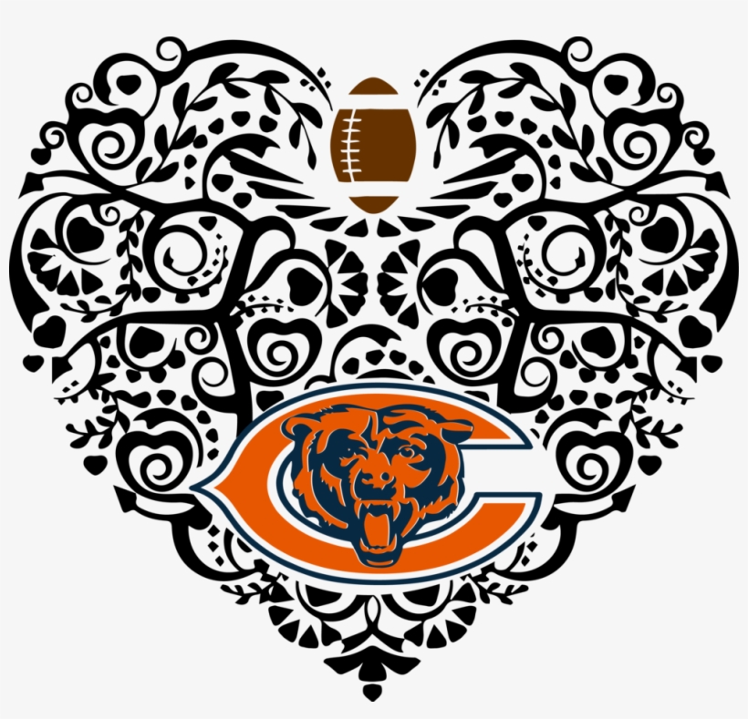 Bears Football Svg Digital Cut Files - Chinese Paper Cutting Heart, transparent png #8217415