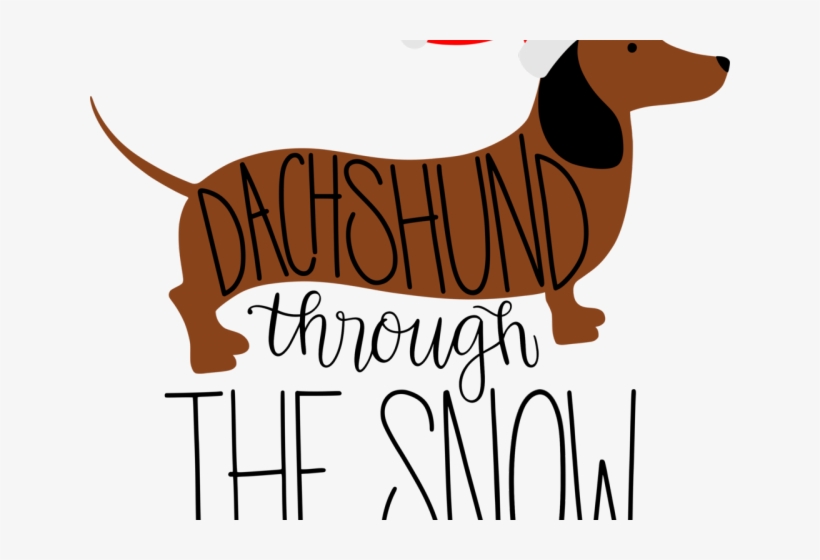 Dachshund Clipart Two - Dachshund Through The Snow Png, transparent png #8217668
