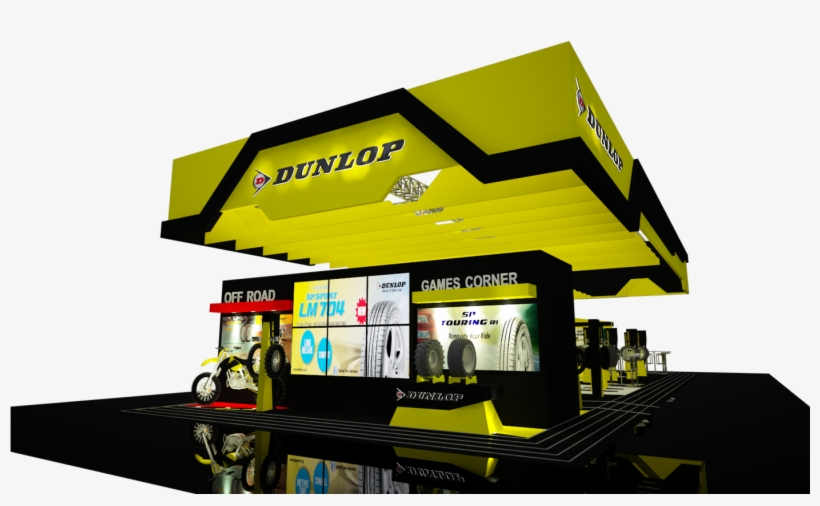 Dunlop Tire Booth On Giias - Graphic Design, transparent png #8218913
