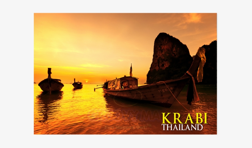 Sea&longtail Boat Sunset Th, - Long-tail Boat, transparent png #8219739