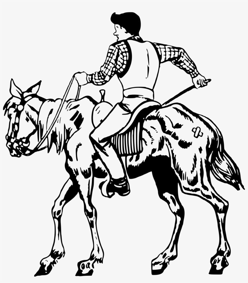 Clipart Horse Man - Mane, transparent png #8220235