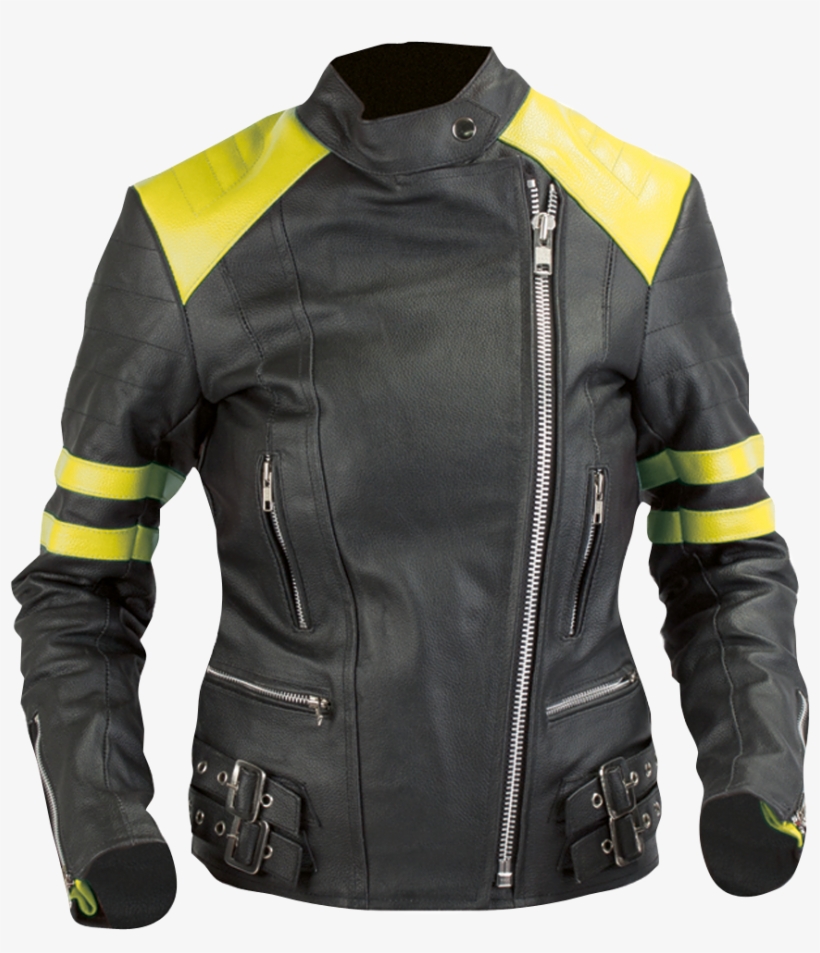 Lady Leather Jacket - Jacket, transparent png #8220590