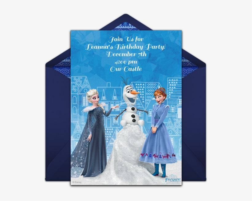 Olaf's Frozen Adventure Online Invitation - Olaf's Adventure Birthday Invitation, transparent png #8220664