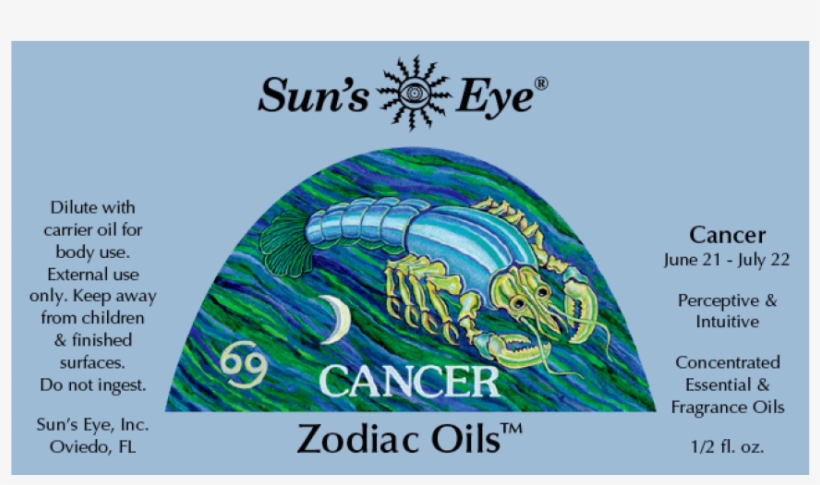 Cancer Zodiac Oil At Tree Of Life Journeys, Reconnect - Label, transparent png #8220668