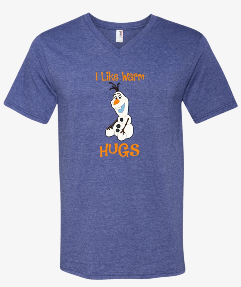 Frozen Olaf I Like Warm Hugs T Shirt 982 Anvil Men's - Shirt, transparent png #8220699