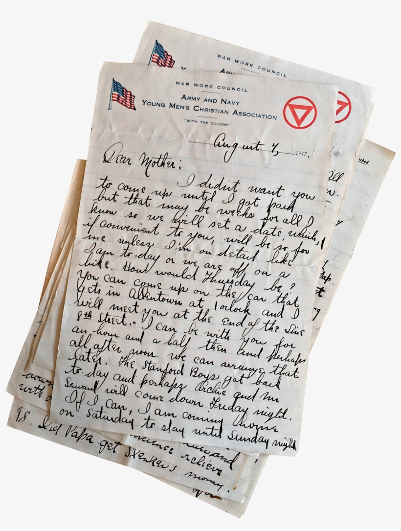 Kressler's Letters From Wwi That Are Housed In The - Handwriting, transparent png #8221131