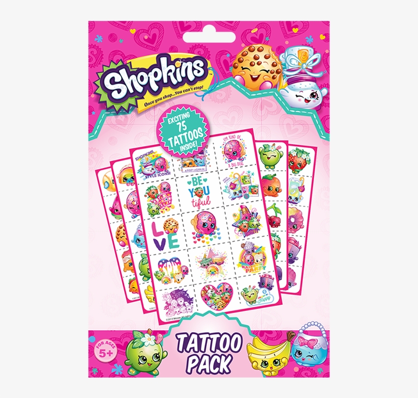 Tiri Tiri Shopkins Tattoo Pack - Shopkins, transparent png #8221582