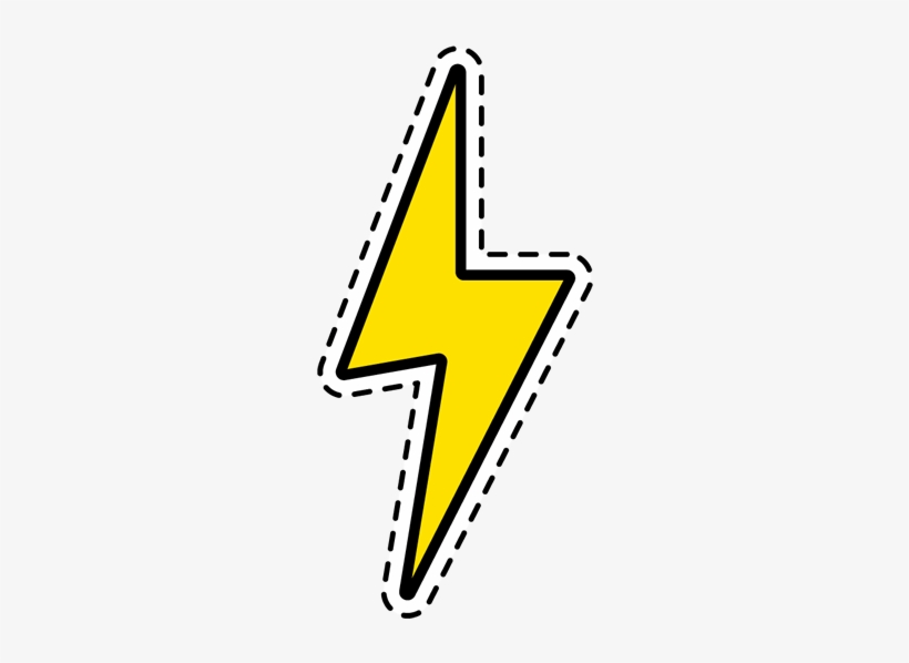 Lightning Patch - Triangle, transparent png #8221687