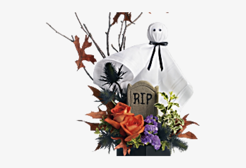 Easter Flower Clipart Memorial Cross - Halloween Arrangement, transparent png #8221708