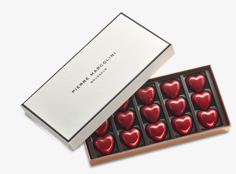 Box Of 15 Hearts Of Dark Chocolate - Chocolate, transparent png #8222986