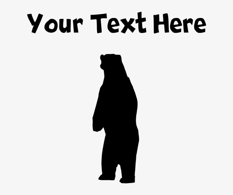 Standing Bear Silhouette Shirt - Silhouette, transparent png #8223260