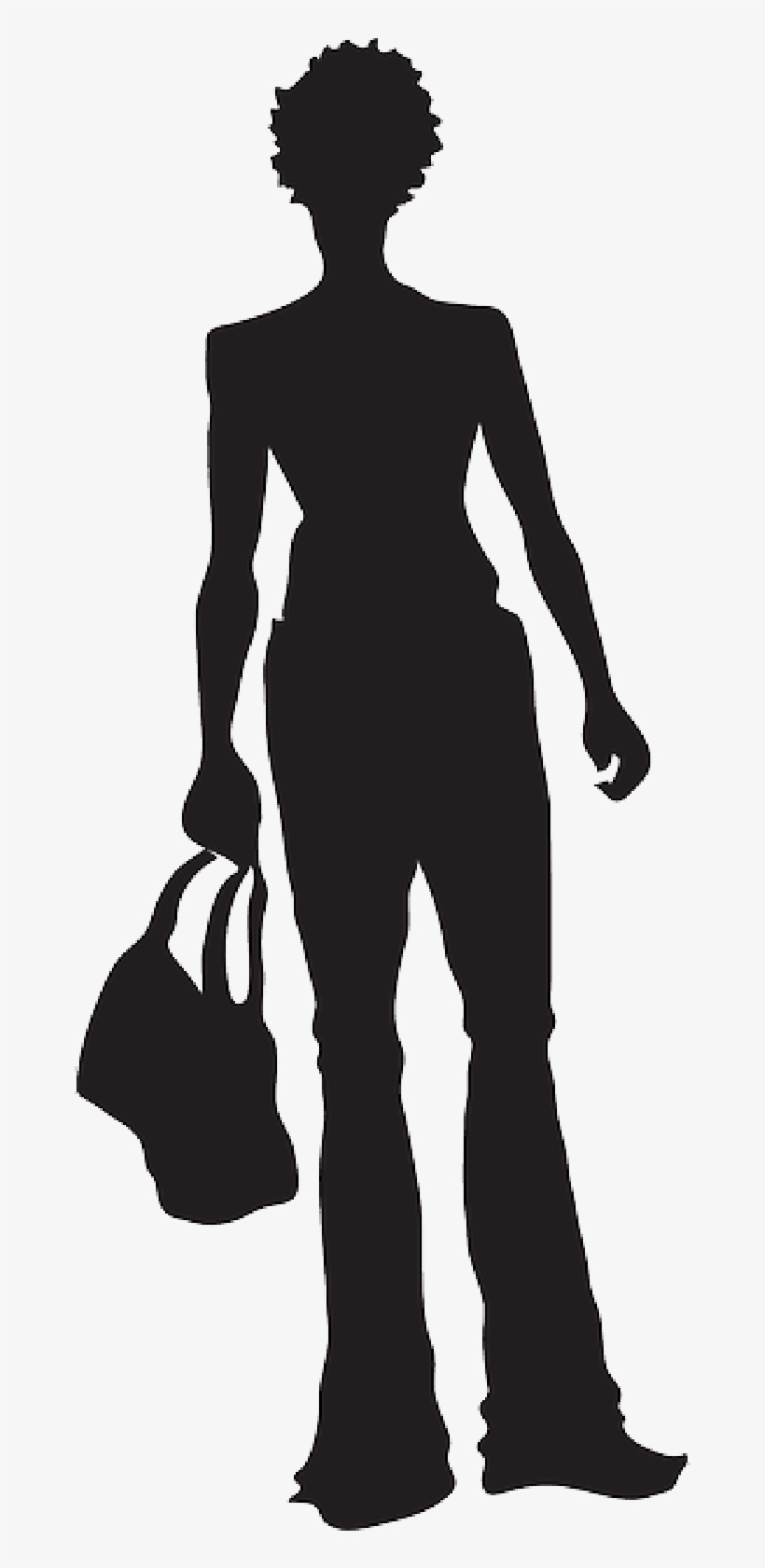 Displaying 18> Images For Standing Bear Silhouette - Woman With Purse Silhouette, transparent png #8223538