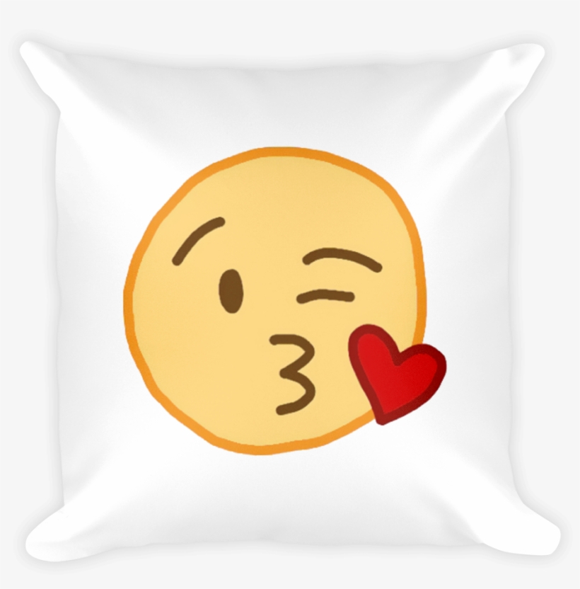 Kissing Wink Pillow - Throw Pillow, transparent png #8223604