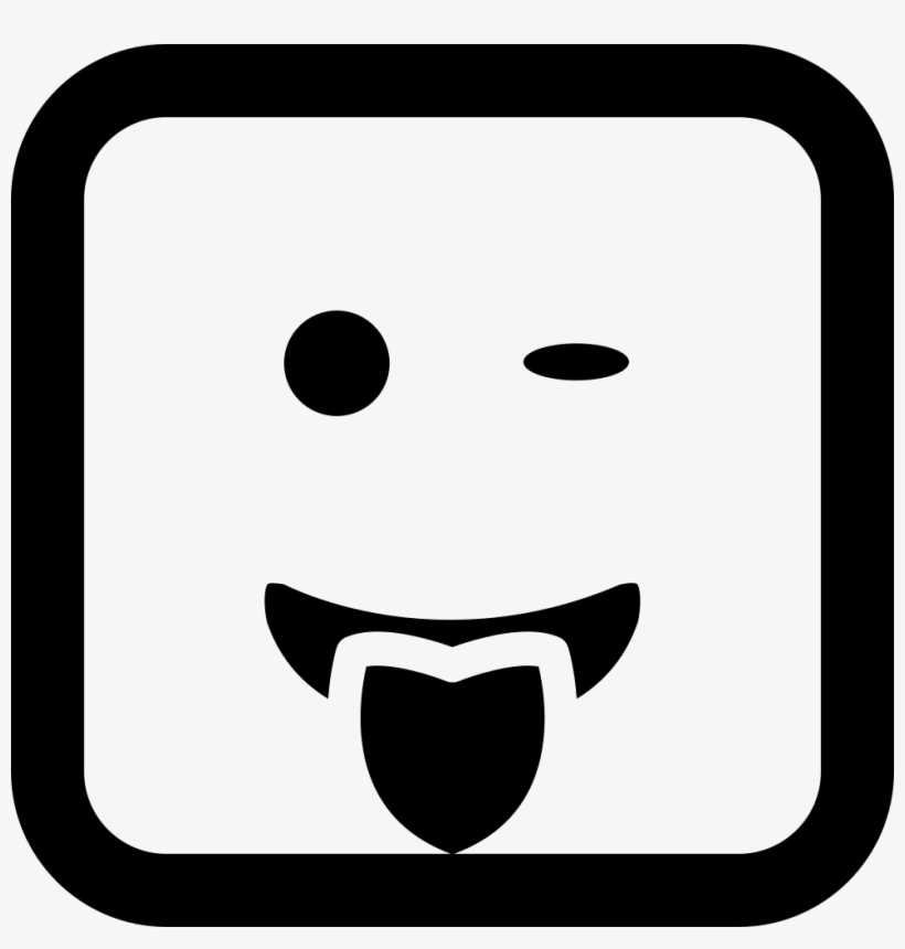 Jpg Stock Winking Emoticon Smiling Face With Tongue - Sagoma Quadrata, transparent png #8223633