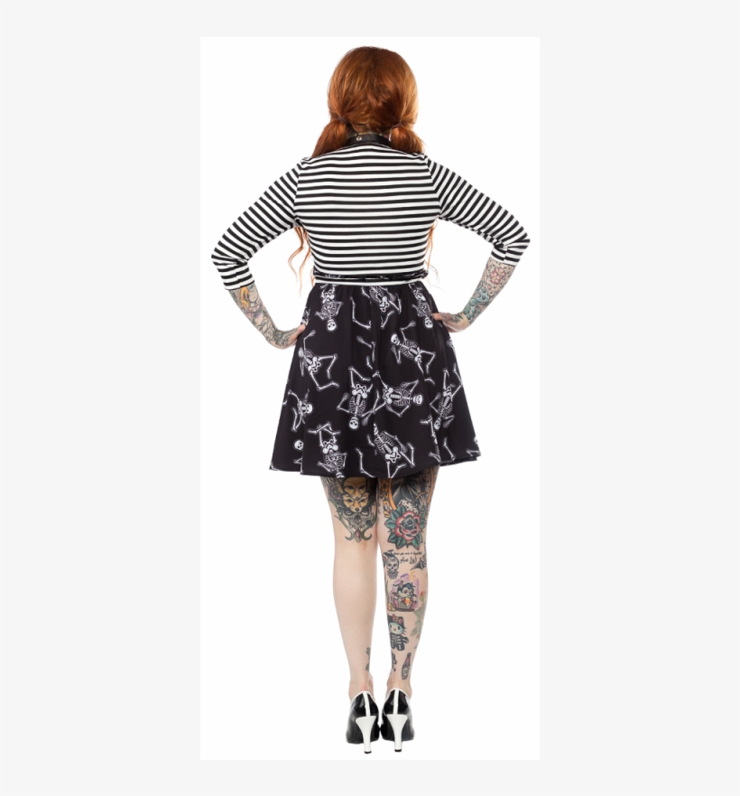 Women's Dancing Skeletons Scoop Dress - A-line, transparent png #8223754
