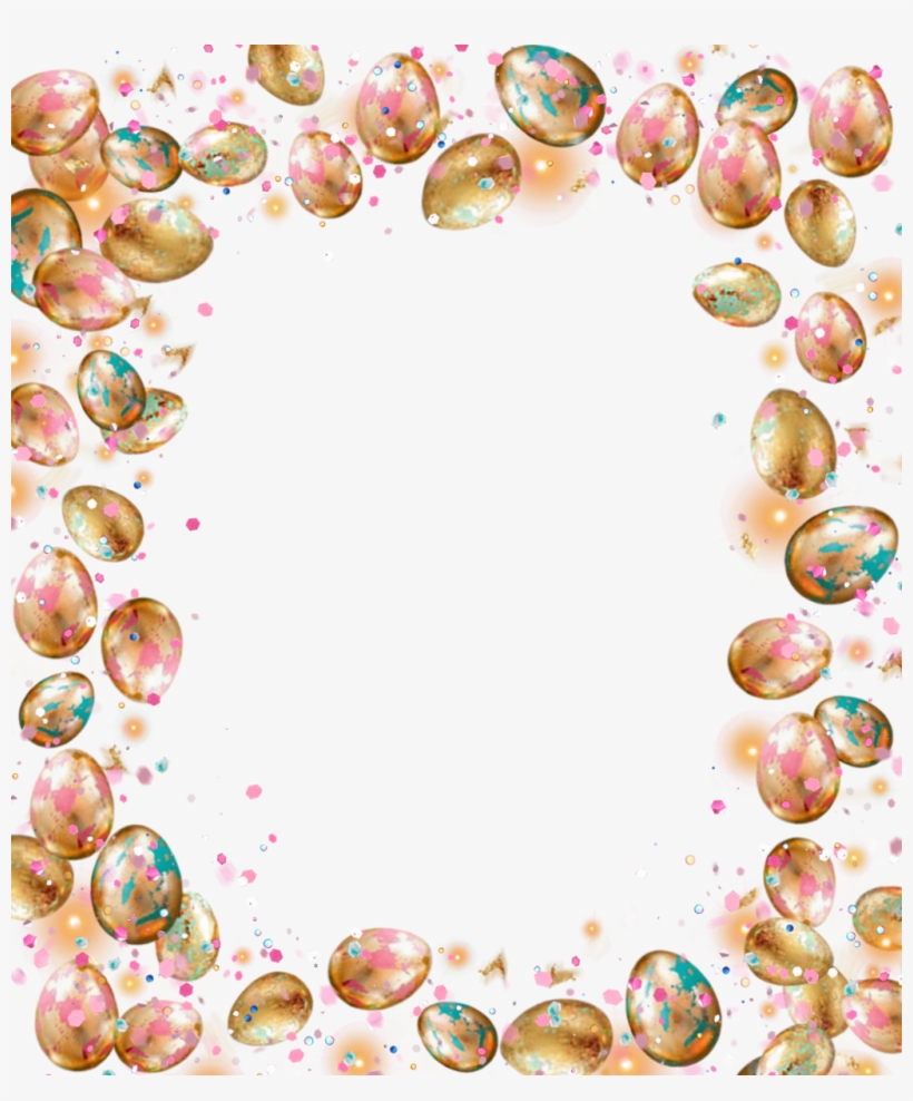 Frame Pictureframeconfetti Easter Bunnyrabbit Easterti - Circle, transparent png #8224187