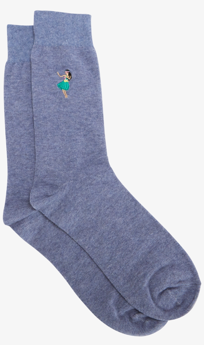Stormy Blue Hula Girl Sock - Sock, transparent png #8224528