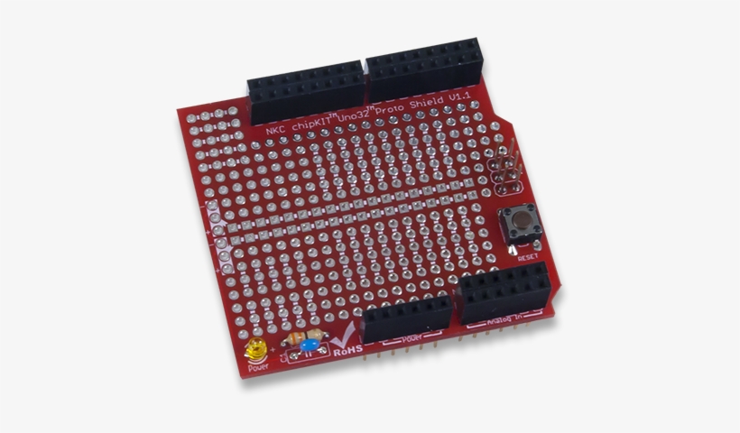 Protoshield For The Chipkit Uno32, Oblique - Electronics, transparent png #8224741