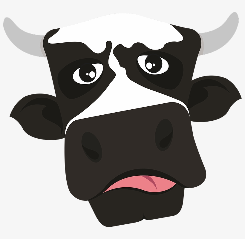 Cow Moo Vegan - Cartoon Cow Head Hd, transparent png #8224870