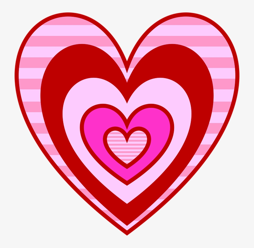 Valentine Heart - Corazones Rosa Y Rojo, transparent png #8225296