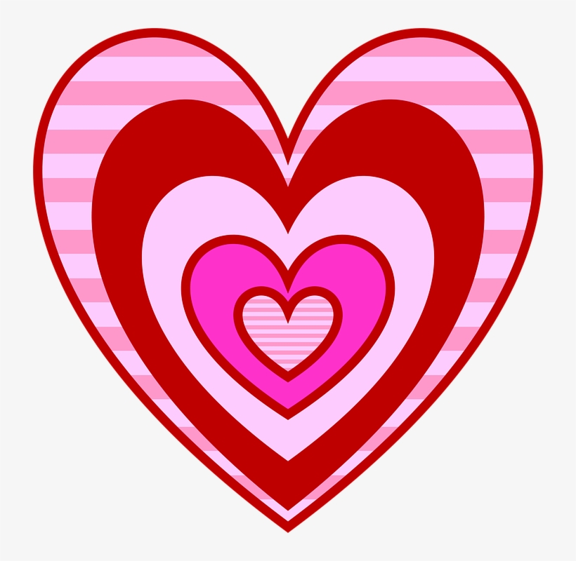 Valentine Heart - Corazones Rosa Y Rojo, transparent png #8225296