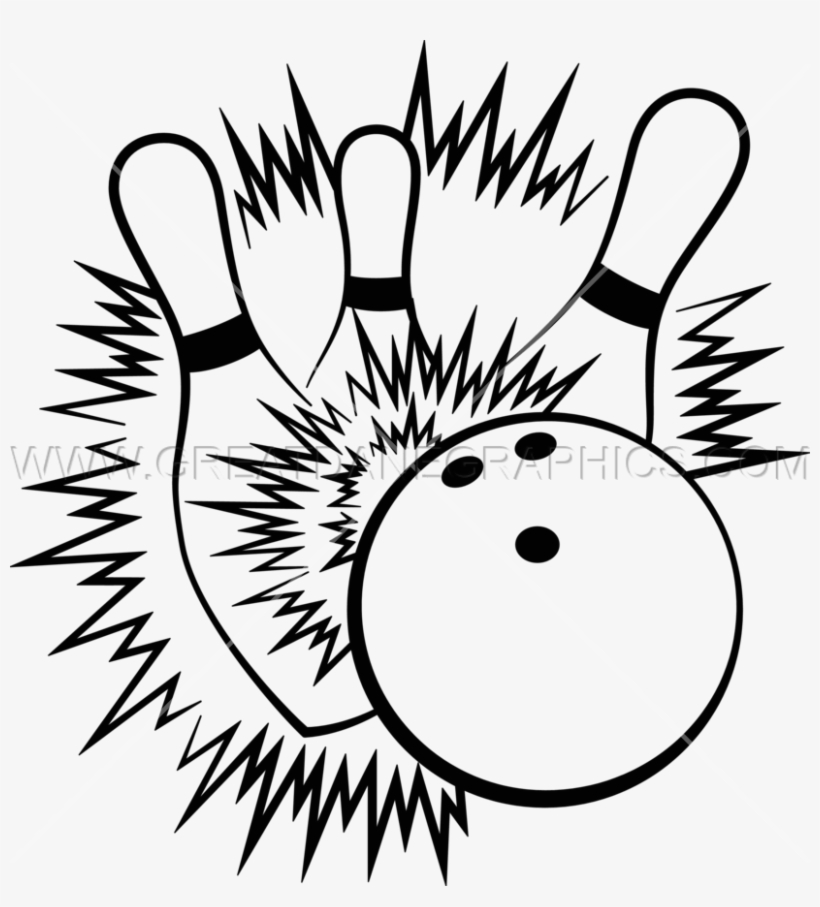 Bowling Strike Png - Bowling Strike Black And White, transparent png #8226915