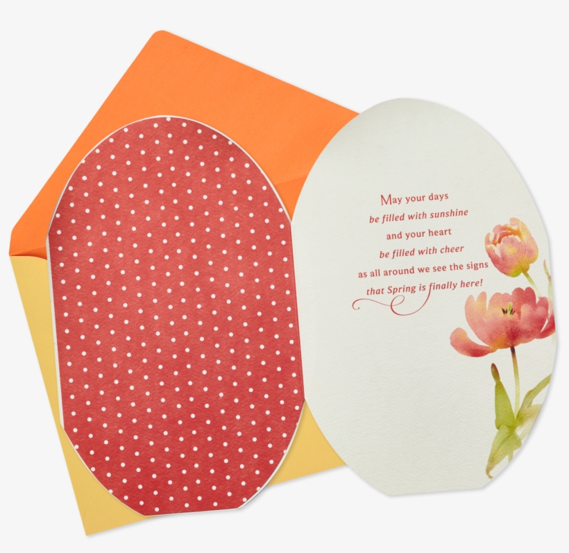 Egg-shaped Watercolor Floral Easter Card - Circle, transparent png #8227908