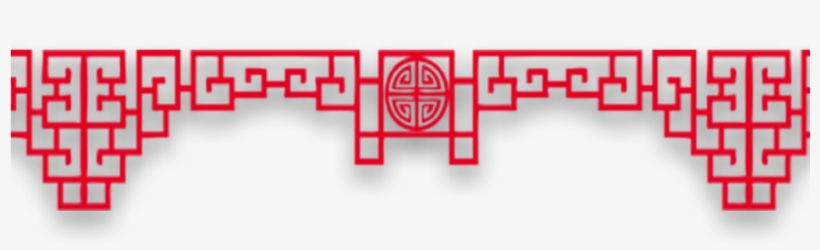 Red Plaid Border Transparent Decorative - Chinese New Year, transparent png #8228440