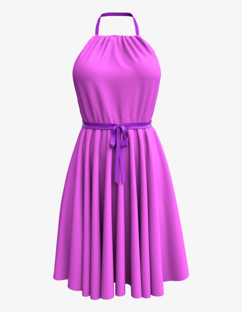 Marvelous Designer Spring Dress Pattern Garment File - Cocktail Dress, transparent png #8228542