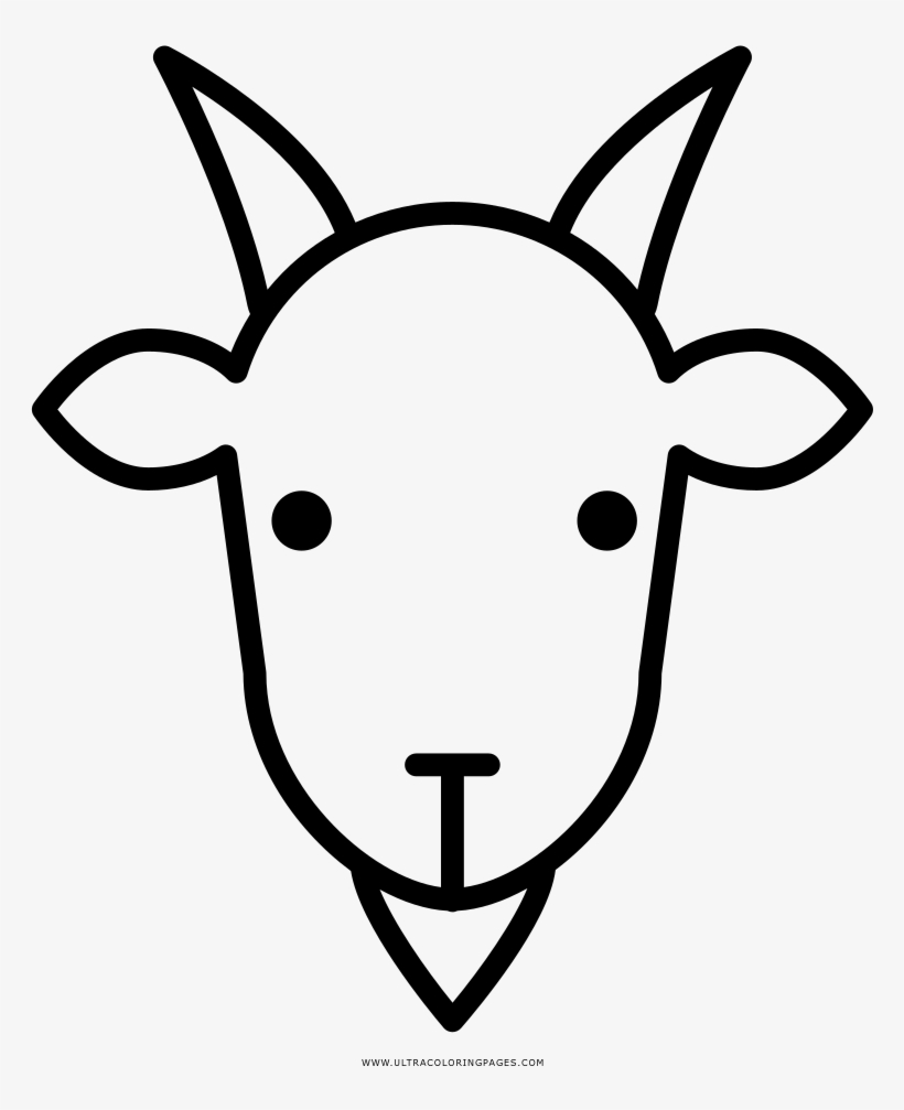 Goat Coloring Page - Pentagram, transparent png. 