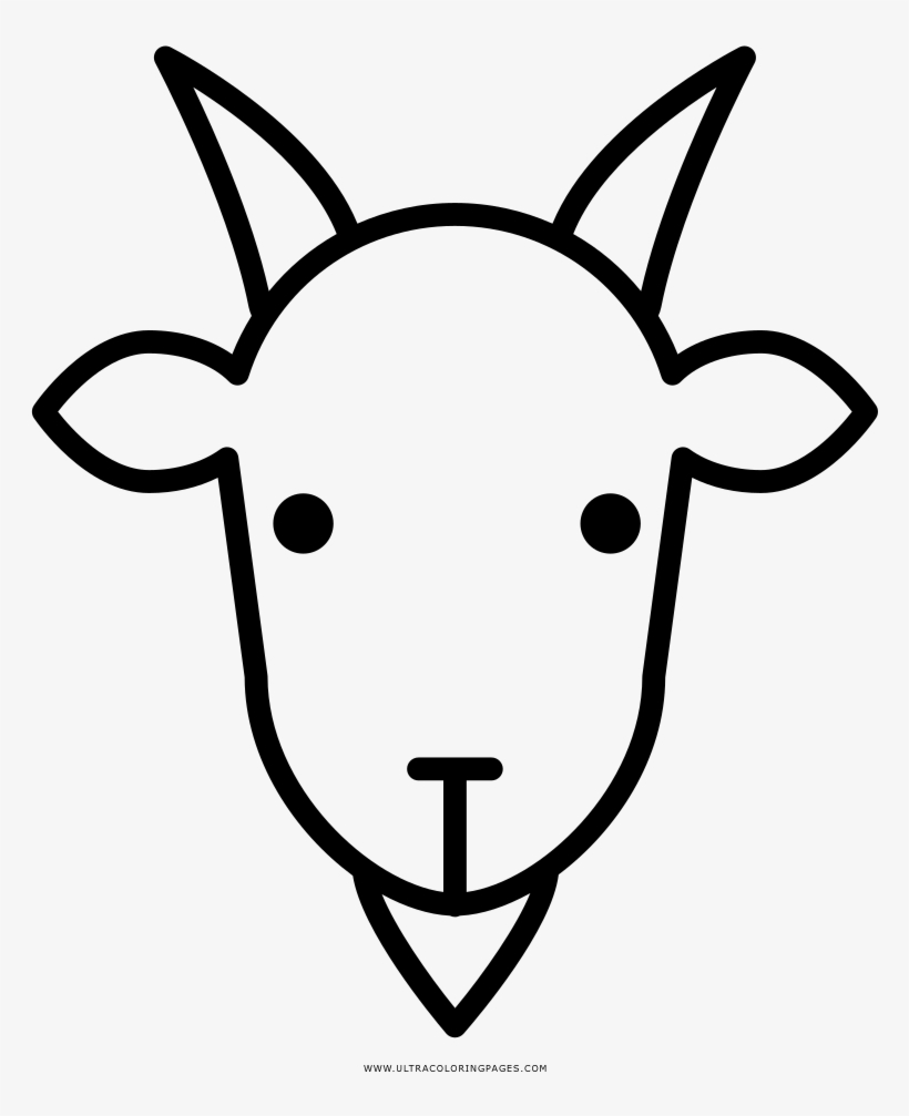 Goat Coloring Page - Pentagram, transparent png #8228840