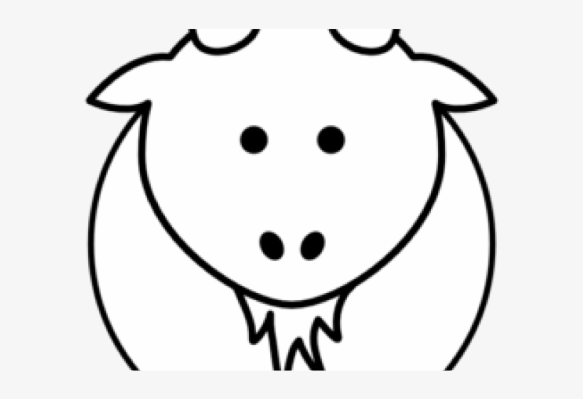 Goat Face Cliparts - Cartoon Coloring Pages, transparent png #8229355
