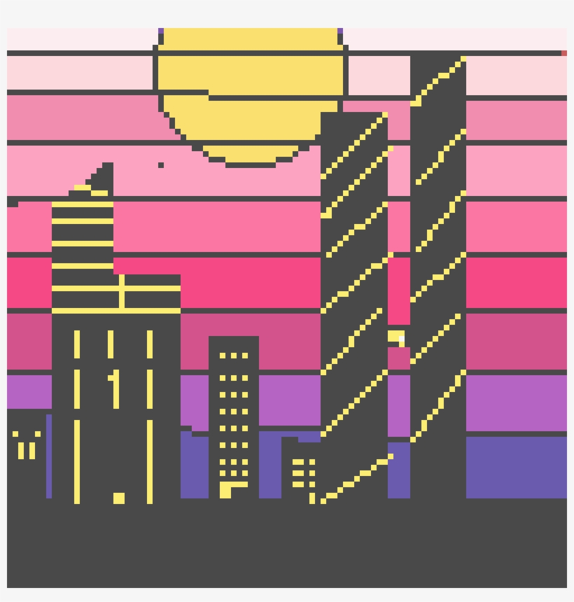 Vaporwave City - Illustration, transparent png #8229504