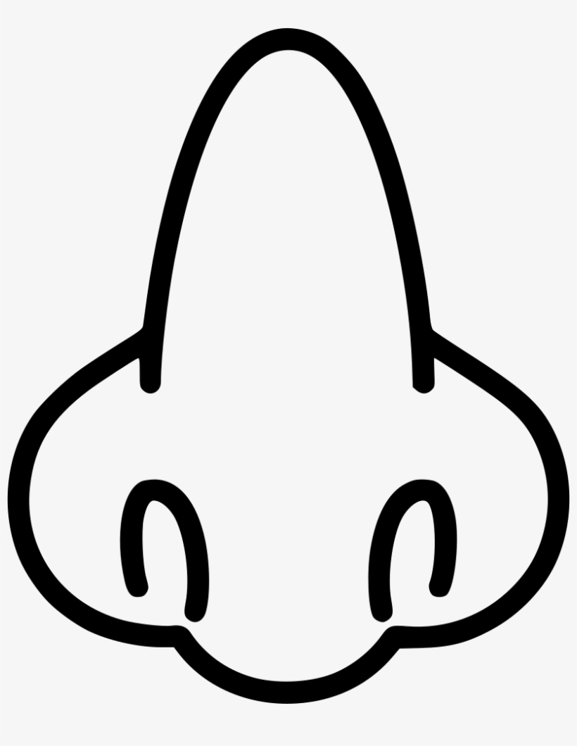 Svg Black And White Library Nose Full Face Anatomy, transparent png #8229921