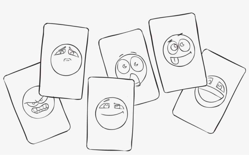 Emoji Cards - Drawing, transparent png #8230040