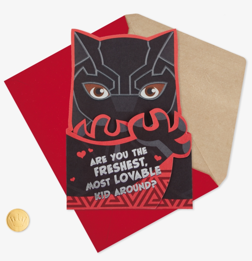 Marvel Black Panther Valentine's Day Card For - Hallmark Cards, transparent png #8230941