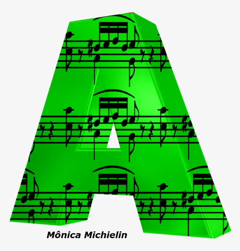 Alfabeto Notas Musicais E Fundo Verde Png - Music Notes Clip Art, transparent png #8231242