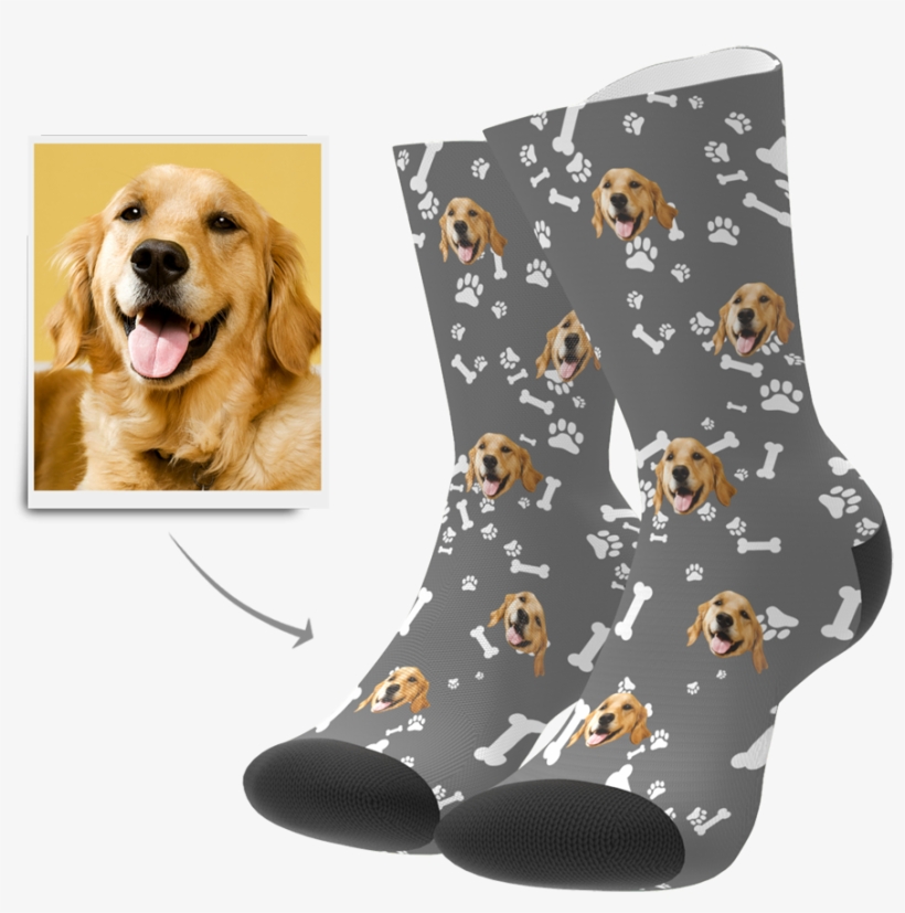 Custom Dog Socks Put Any Face On Socks Myphotosocks - Dog, transparent png #8232274