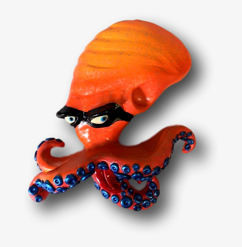 Poopy Octopus Orange Masked - Octopus, transparent png #8232305