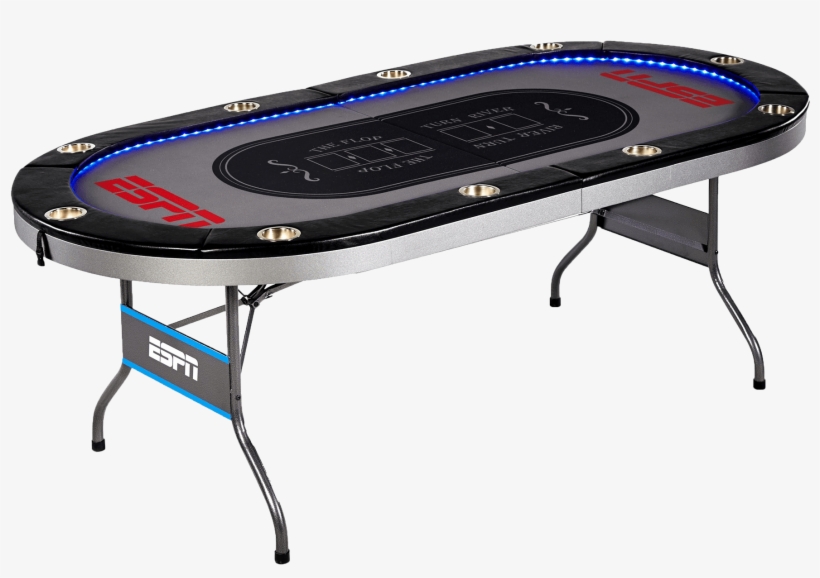 Medal Sports - Espn Foldable 10 Player Poker Table, transparent png #8232355