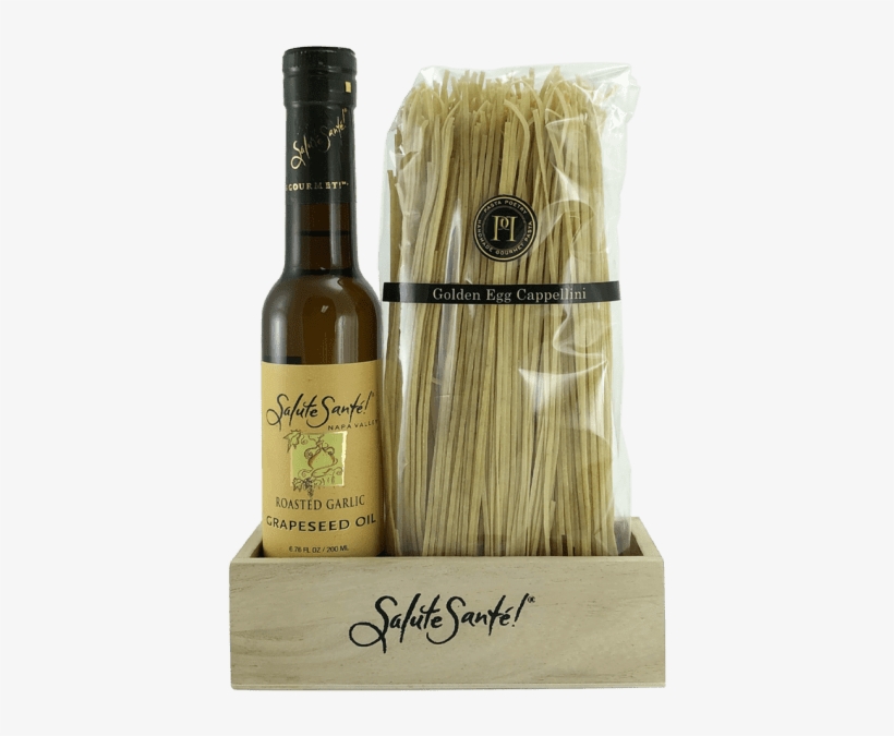 Salute Sante Garlic Infused Grapeseed Oil With Homepade - Glass Bottle, transparent png #8232437