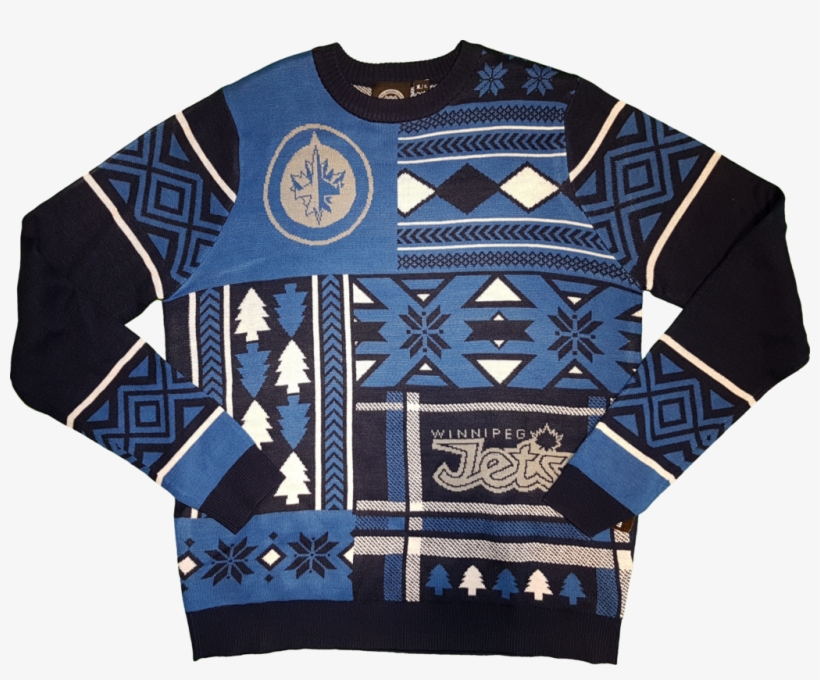 Winnipeg Jets Patchwork Ugly Christmas Sweater More - Ottawa Senators Christmas Sweater, transparent png #8232594