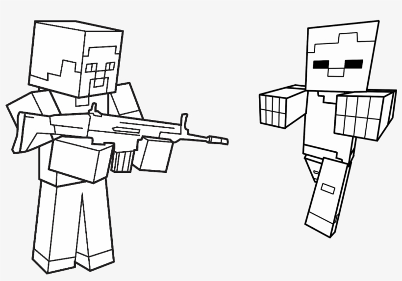 Jogo Pinte Herobrine E Zumbi De Minecraft - Desenhos Para Colorir Do  Minecraft Herobrine - Free Transparent PNG Download - PNGkey