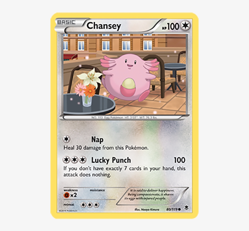 Chansey 80/119 - Chansey Cards, transparent png #8232950