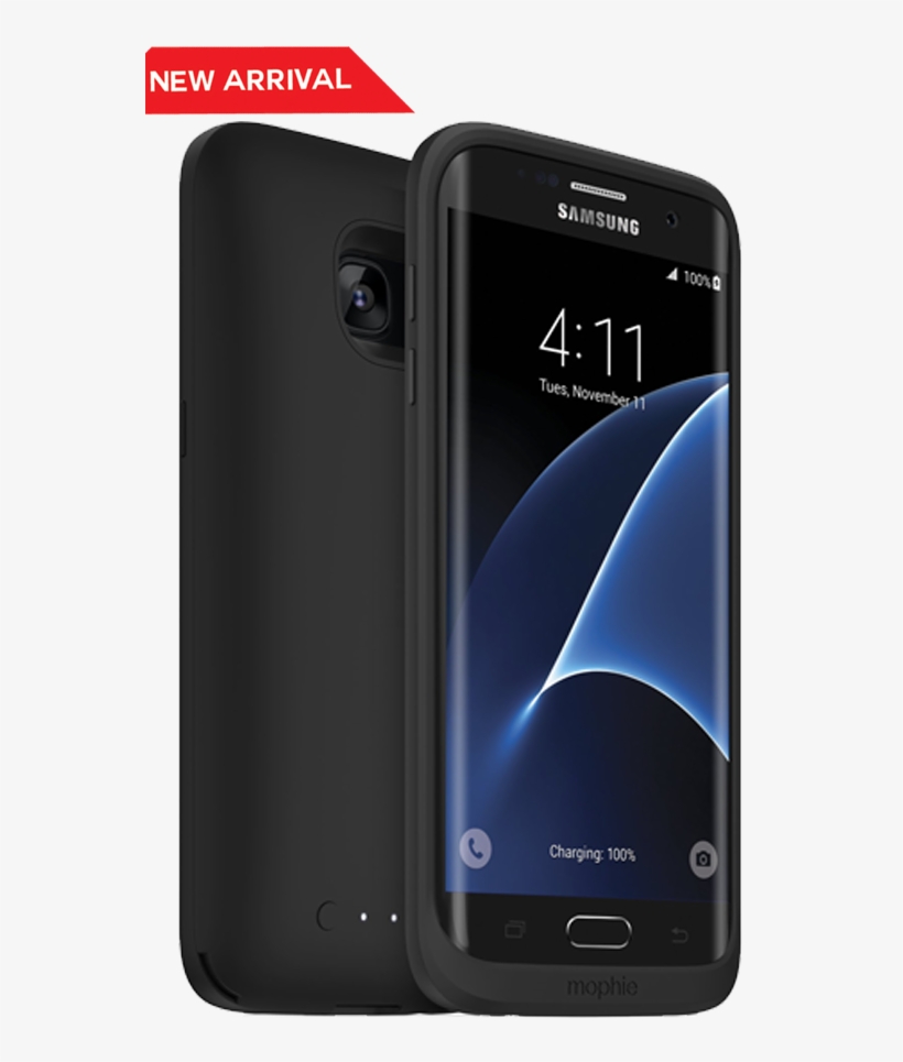 Mophie Juice Pack Samsung S7 Edge Black Front Malaysia - Mophie Juice Pack Galaxy S7, transparent png #8233416