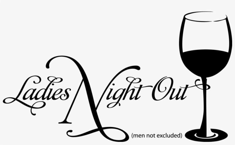Ladies Night Out Clipart - Ladies Night Out With Wine, transparent png #8233602