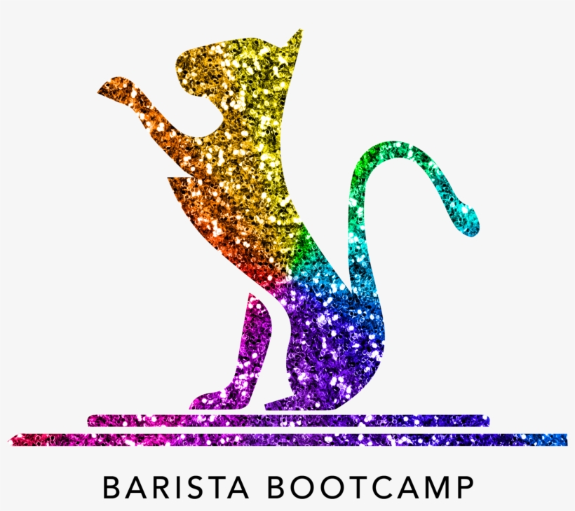 Glitter Cat Barista Bootcamp Is An All-expenses Paid - Cat Vector Logo, transparent png #8233851