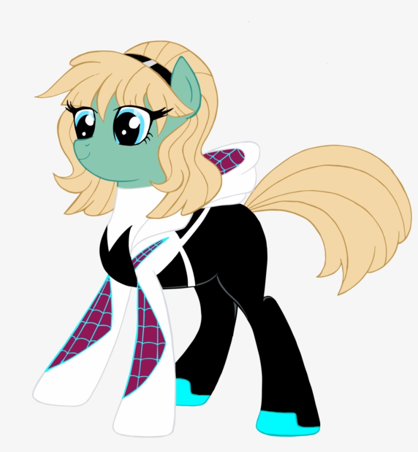 #1200468 - Artist - Edcom02, Artist - Jmkplover, Clothes, - Spider Gwen My Little Pony, transparent png #8233886