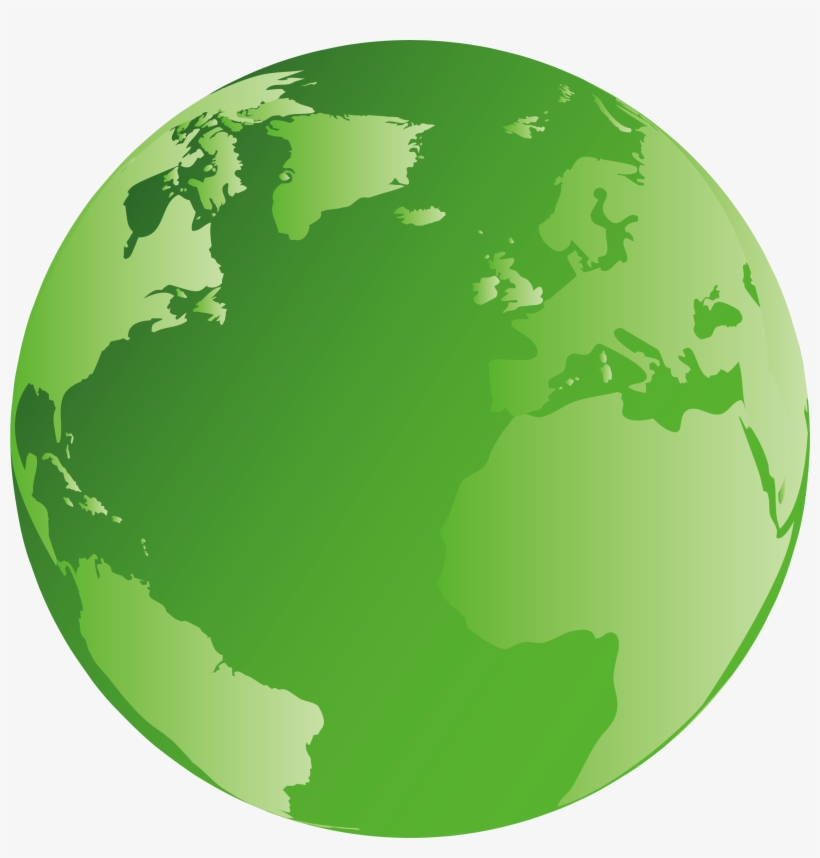 Earth Green Icon - World Png Icon In Green, transparent png #8233992