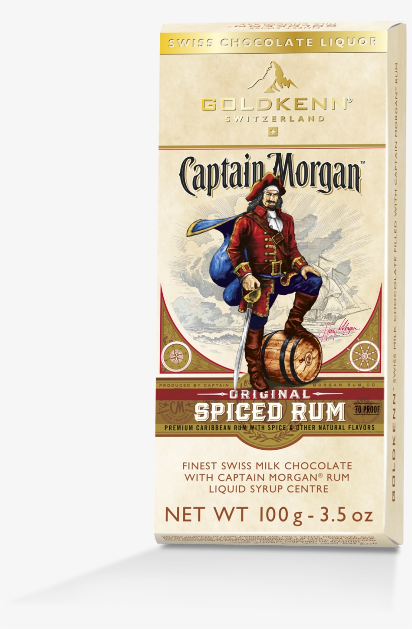 Captain Morgan Spiced Rum Likör Schweizer Schokolade - Captain Morgan Spiced Rum Chocolate, transparent png #8234042